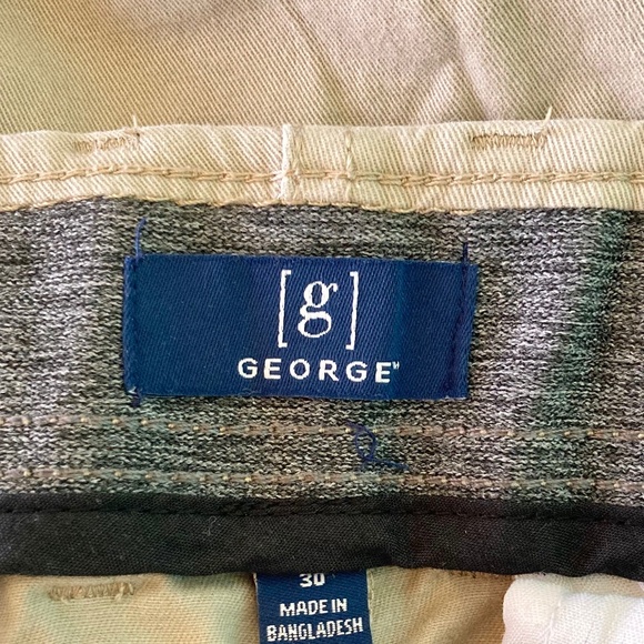 Men’s 30 inch waist George khaki casual shorts with lots of pockets - Picture 7 of 10